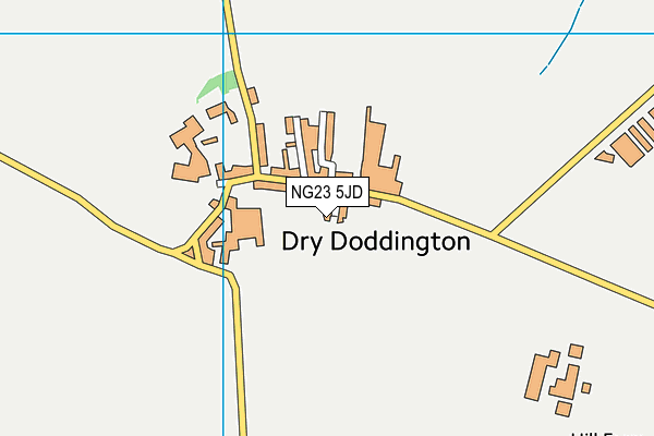 NG23 5JD map - OS VectorMap District (Ordnance Survey)