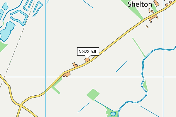 NG23 5JL map - OS VectorMap District (Ordnance Survey)