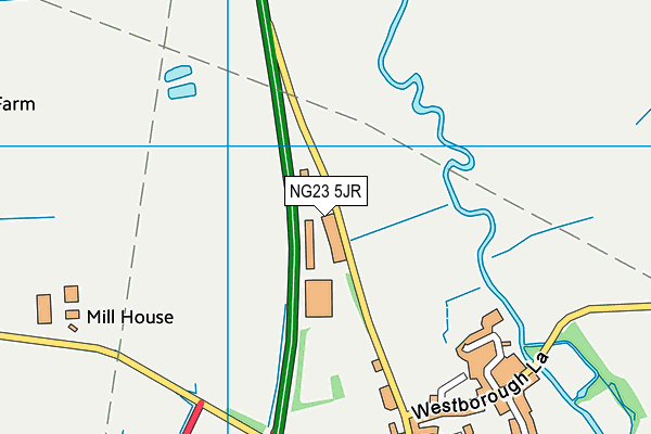 NG23 5JR map - OS VectorMap District (Ordnance Survey)