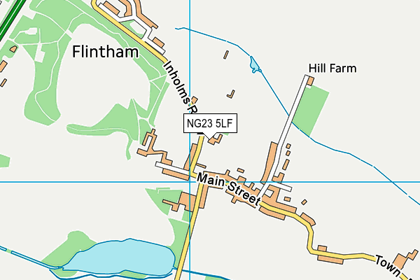 Flintham Primary School map (NG23 5LF) - OS VectorMap District (Ordnance Survey)