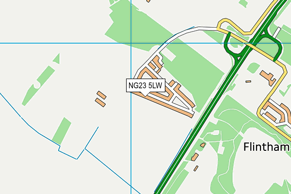 NG23 5LW map - OS VectorMap District (Ordnance Survey)