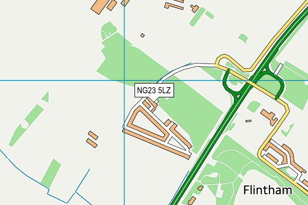 NG23 5LZ map - OS VectorMap District (Ordnance Survey)