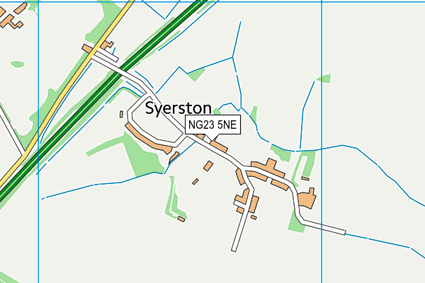 NG23 5NE map - OS VectorMap District (Ordnance Survey)