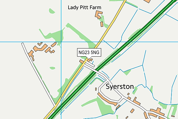 NG23 5NG map - OS VectorMap District (Ordnance Survey)