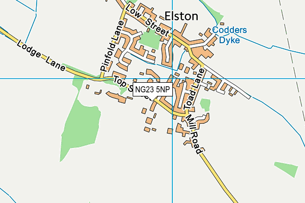 All Saints Anglican/Methodist Primary School map (NG23 5NP) - OS VectorMap District (Ordnance Survey)