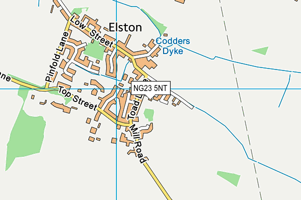 NG23 5NT map - OS VectorMap District (Ordnance Survey)