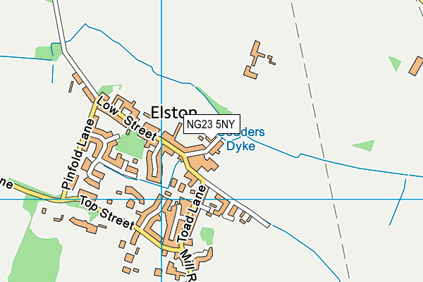 NG23 5NY map - OS VectorMap District (Ordnance Survey)