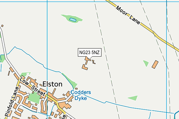 NG23 5NZ map - OS VectorMap District (Ordnance Survey)