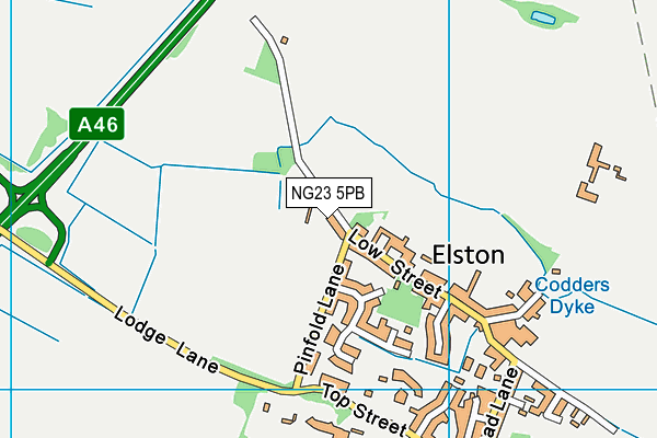 NG23 5PB map - OS VectorMap District (Ordnance Survey)