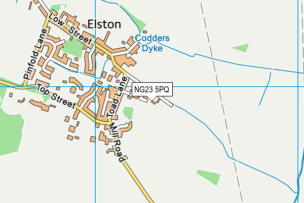 NG23 5PQ map - OS VectorMap District (Ordnance Survey)