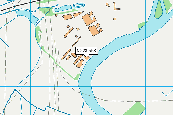 NG23 5PS map - OS VectorMap District (Ordnance Survey)