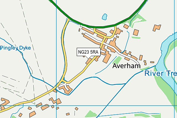 NG23 5RA map - OS VectorMap District (Ordnance Survey)