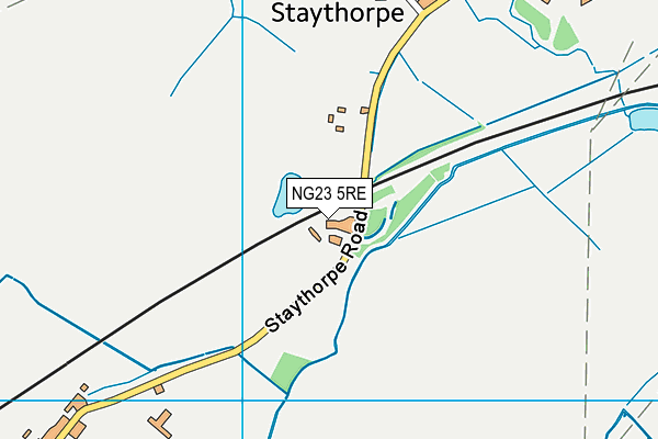 NG23 5RE map - OS VectorMap District (Ordnance Survey)