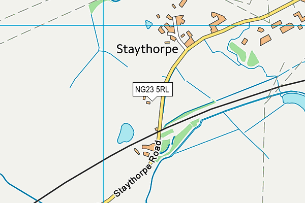 NG23 5RL map - OS VectorMap District (Ordnance Survey)