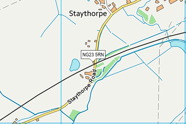 NG23 5RN map - OS VectorMap District (Ordnance Survey)