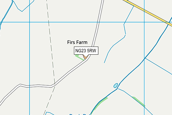 NG23 5RW map - OS VectorMap District (Ordnance Survey)