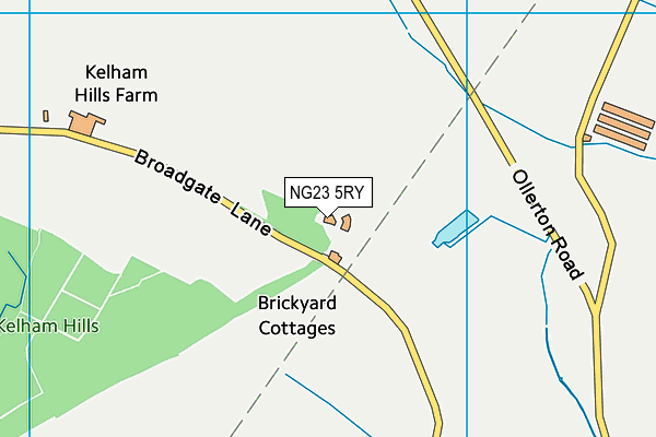 NG23 5RY map - OS VectorMap District (Ordnance Survey)