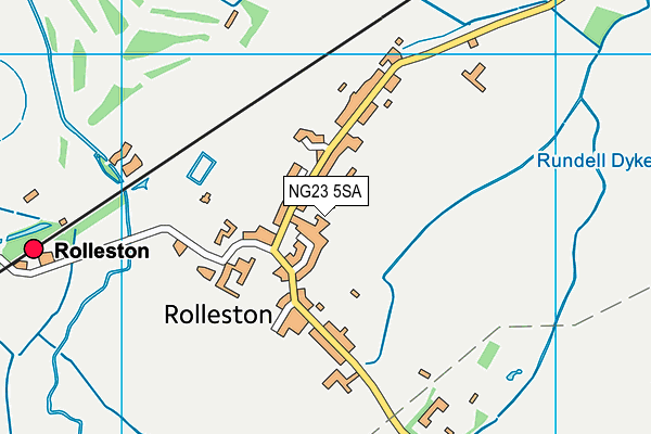 NG23 5SA map - OS VectorMap District (Ordnance Survey)