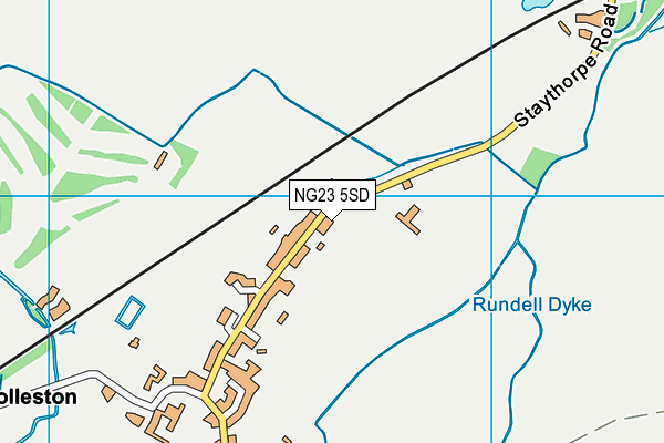 NG23 5SD map - OS VectorMap District (Ordnance Survey)