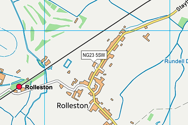 NG23 5SW map - OS VectorMap District (Ordnance Survey)