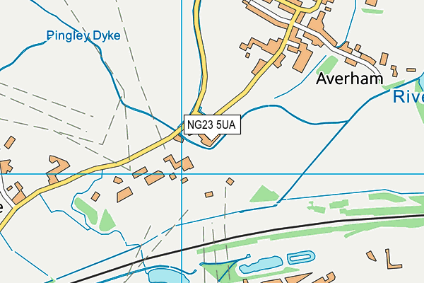 NG23 5UA map - OS VectorMap District (Ordnance Survey)