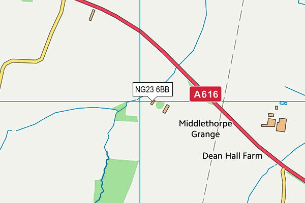 NG23 6BB map - OS VectorMap District (Ordnance Survey)