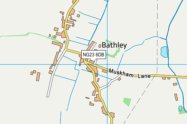 NG23 6DB map - OS VectorMap District (Ordnance Survey)