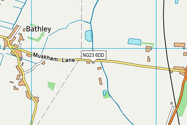 NG23 6DD map - OS VectorMap District (Ordnance Survey)