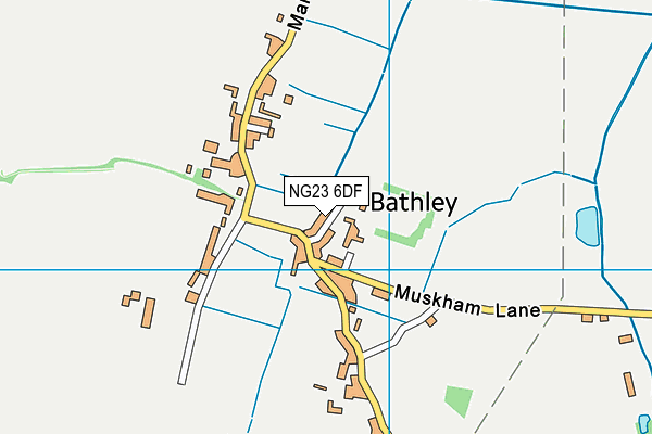 NG23 6DF map - OS VectorMap District (Ordnance Survey)