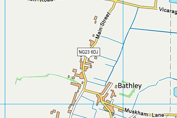 NG23 6DJ map - OS VectorMap District (Ordnance Survey)