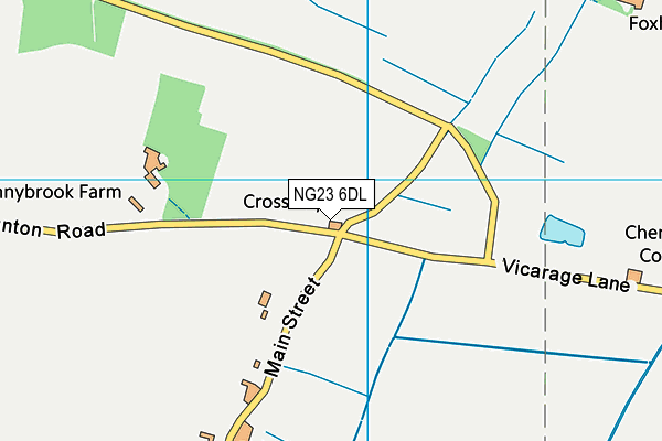 NG23 6DL map - OS VectorMap District (Ordnance Survey)
