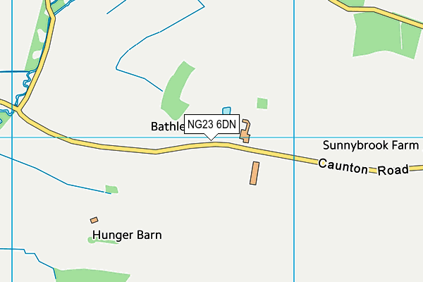 NG23 6DN map - OS VectorMap District (Ordnance Survey)