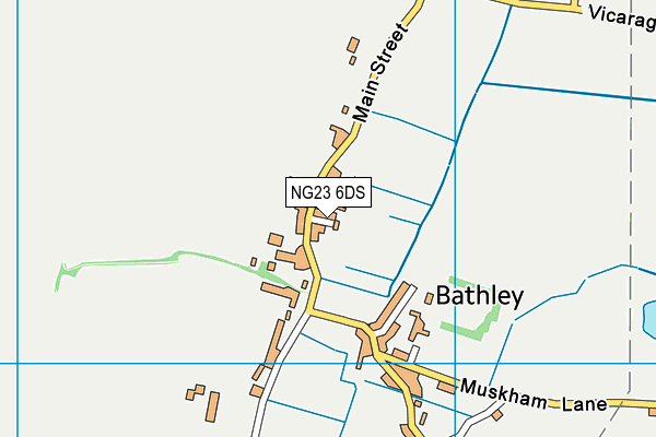 NG23 6DS map - OS VectorMap District (Ordnance Survey)
