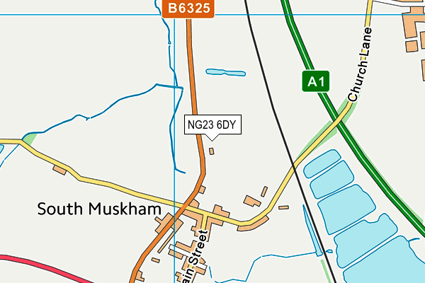 NG23 6DY map - OS VectorMap District (Ordnance Survey)