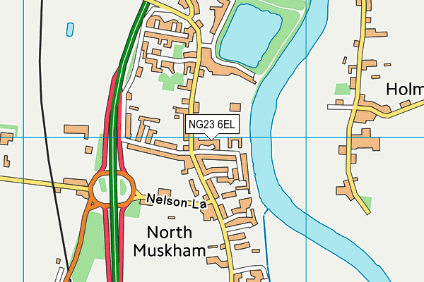 NG23 6EL map - OS VectorMap District (Ordnance Survey)