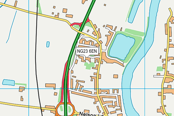 NG23 6EN map - OS VectorMap District (Ordnance Survey)