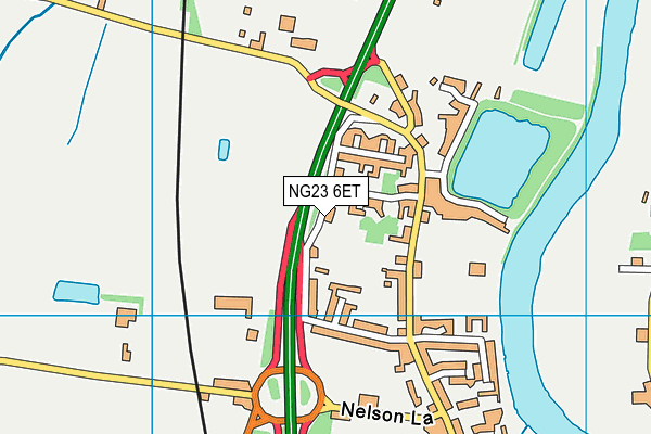 NG23 6ET map - OS VectorMap District (Ordnance Survey)