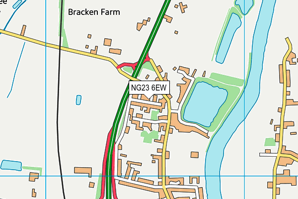 NG23 6EW map - OS VectorMap District (Ordnance Survey)