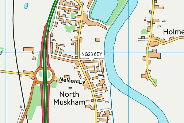 NG23 6EY map - OS VectorMap District (Ordnance Survey)