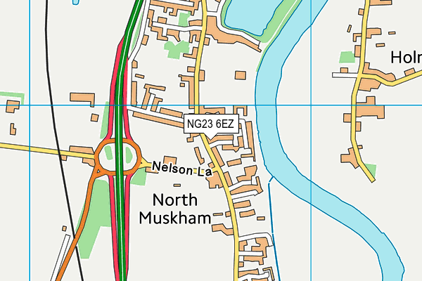 NG23 6EZ map - OS VectorMap District (Ordnance Survey)