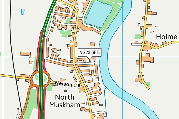 NG23 6FD map - OS VectorMap District (Ordnance Survey)