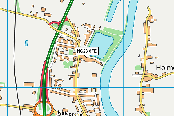 NG23 6FE map - OS VectorMap District (Ordnance Survey)