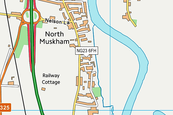 NG23 6FH map - OS VectorMap District (Ordnance Survey)