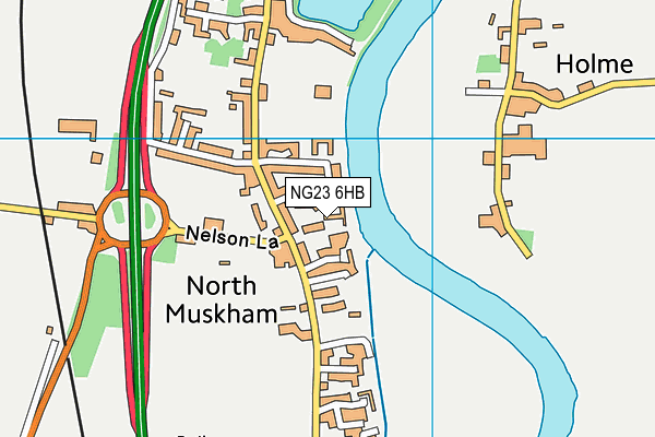 NG23 6HB map - OS VectorMap District (Ordnance Survey)