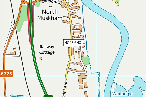 NG23 6HQ map - OS VectorMap District (Ordnance Survey)