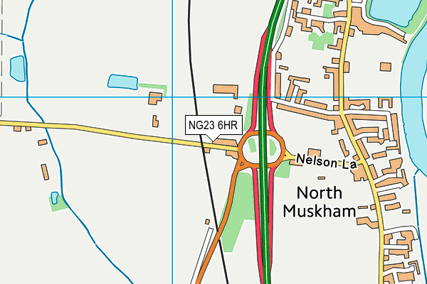 NG23 6HR map - OS VectorMap District (Ordnance Survey)