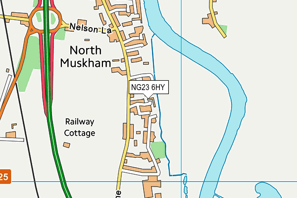 NG23 6HY map - OS VectorMap District (Ordnance Survey)