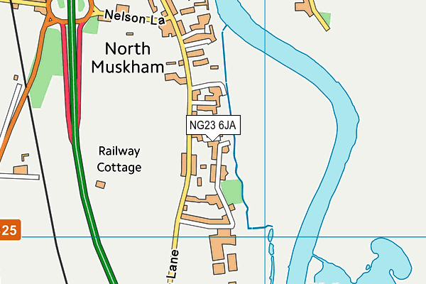 NG23 6JA map - OS VectorMap District (Ordnance Survey)