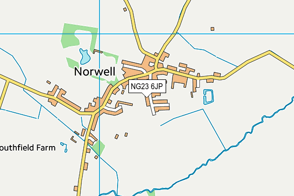 Norwell CofE Primary School map (NG23 6JP) - OS VectorMap District (Ordnance Survey)