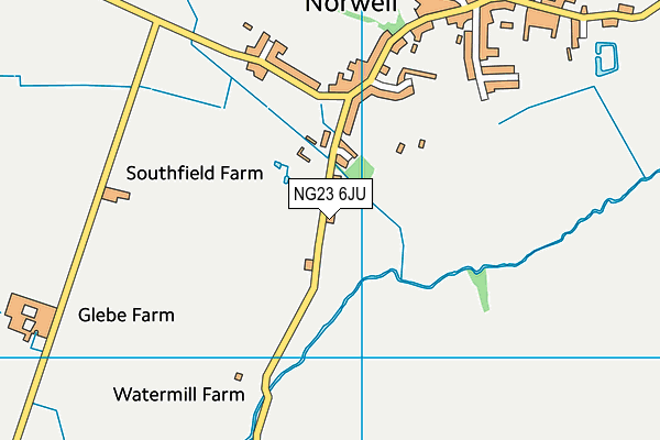 NG23 6JU map - OS VectorMap District (Ordnance Survey)